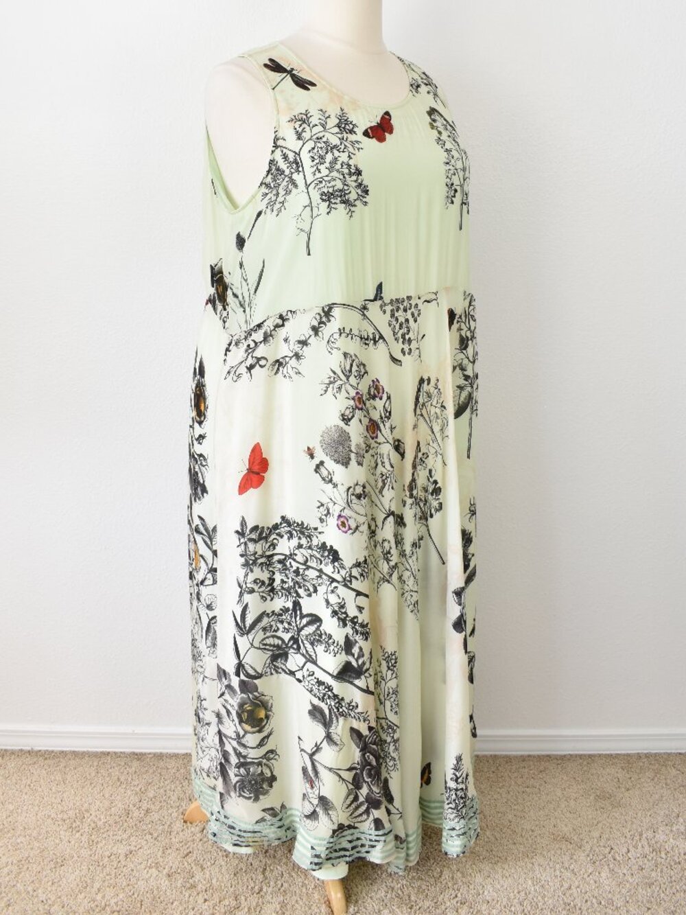 Kavita Bhartia Sleeveless A-Line Floral Maxi Dress - 2X - Picture 10 of 11